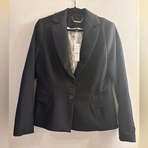 White House Black Market Black Blazer with Notched Lapels